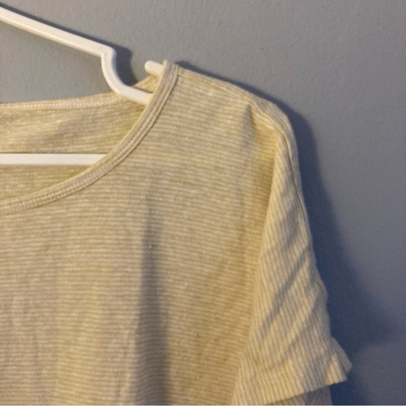 Patagonia Women’s Striped Yellow Hemp Cotton Blend Shirt Size M - Picture 3 of 6